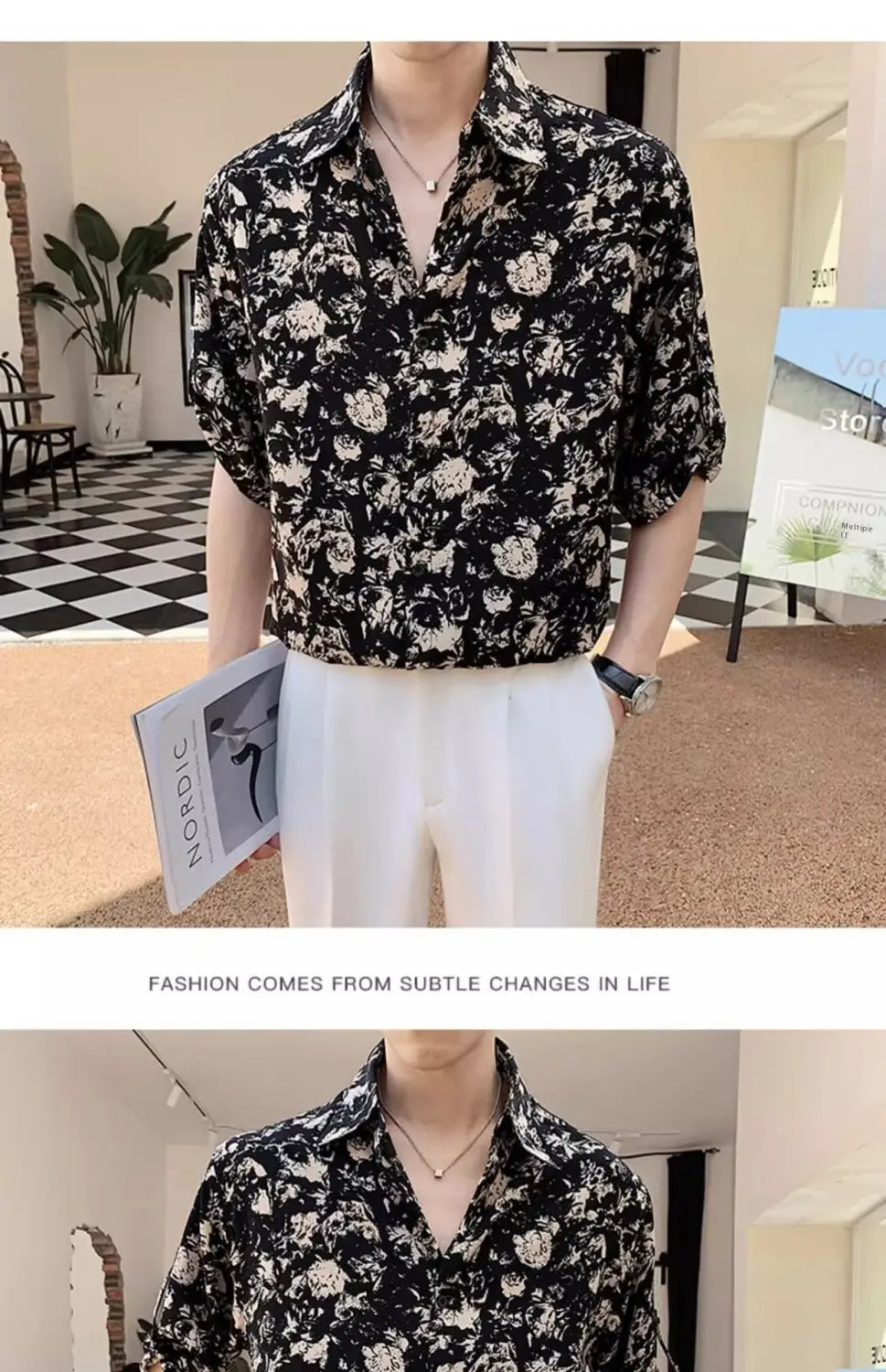 New Shirt Loose Outer Wear Heather Top Versatile Casual Men’s Short Sleeve