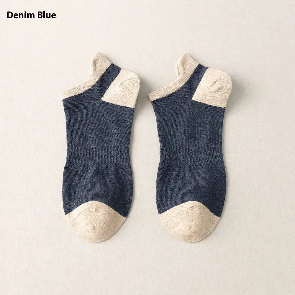 Combed Cotton Bottom Sweat-absorbing Deodorant Anti-ankle Socks Low-cut Men’s Retro Waist