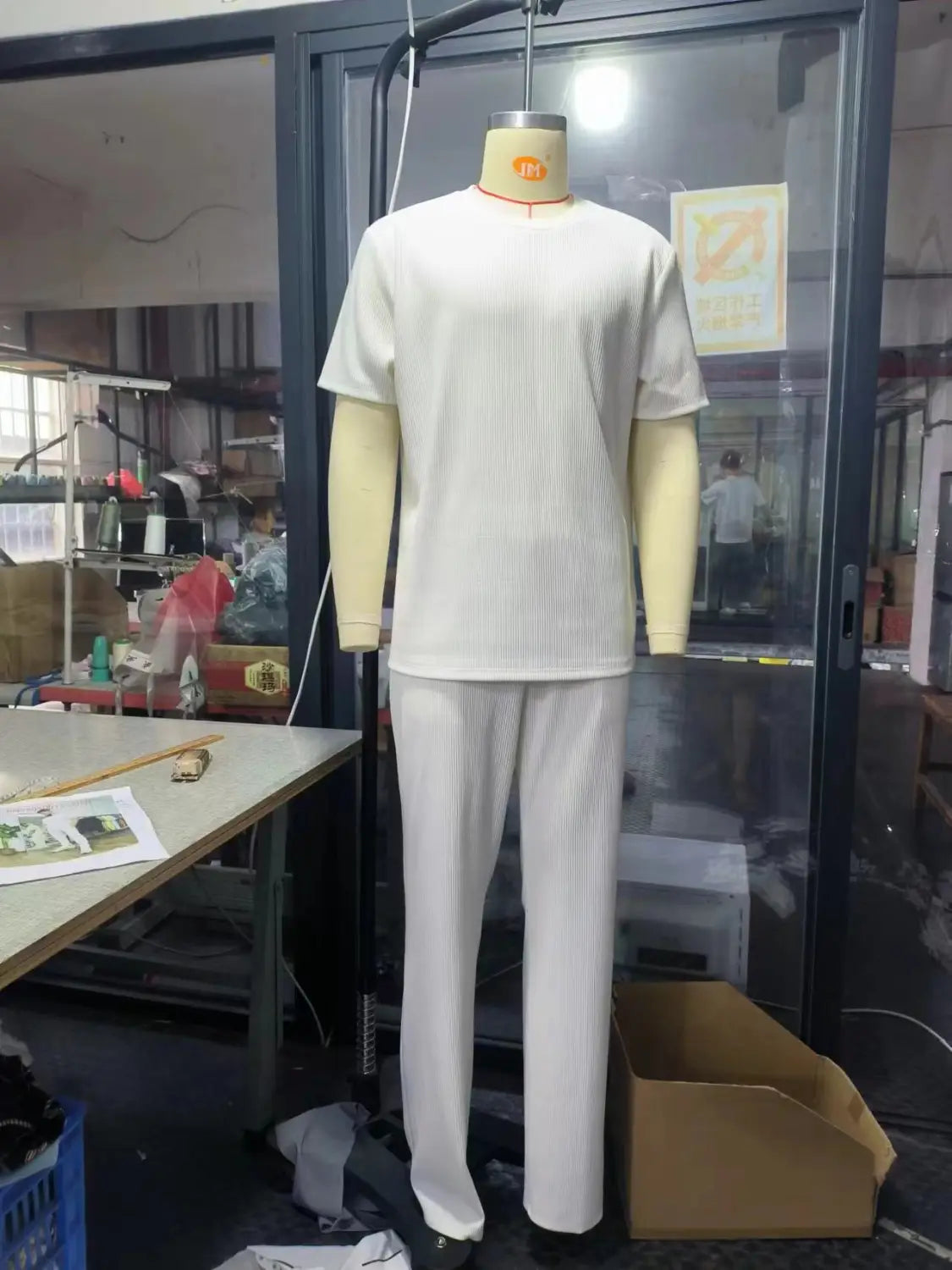 European And American Slim Fit Round Neck Pullover Short Sleeve Trousers Two-piece Set