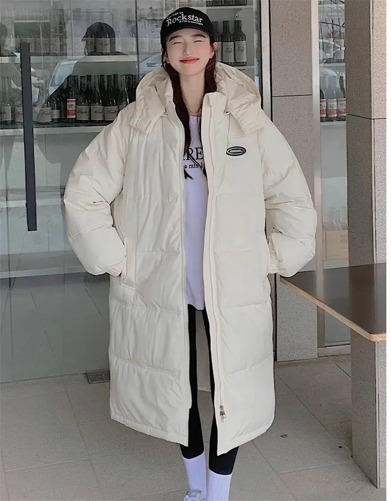 Women’s Mid-length Loose Overknee Thickened Cotton Padded Coat
