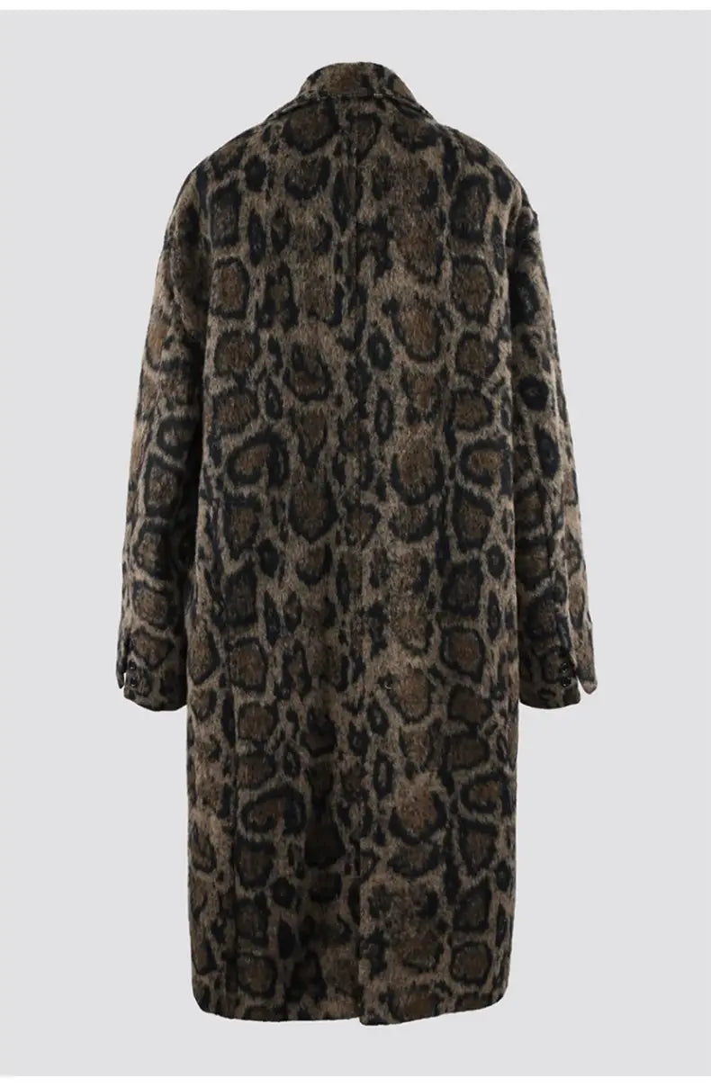 Winter Long Oversize Loose High-end Woolen Coat For Men