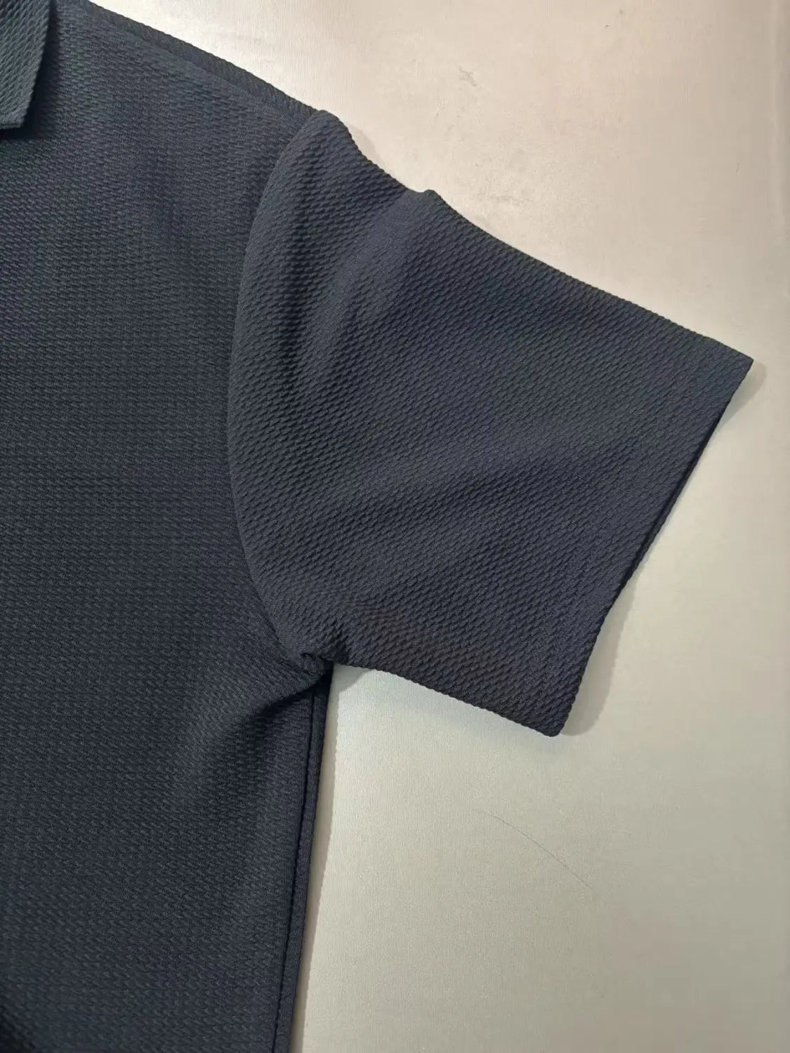 Daily Casual Short Sleeve Cardigan Shirt Men’s Suit Solid Color Summer