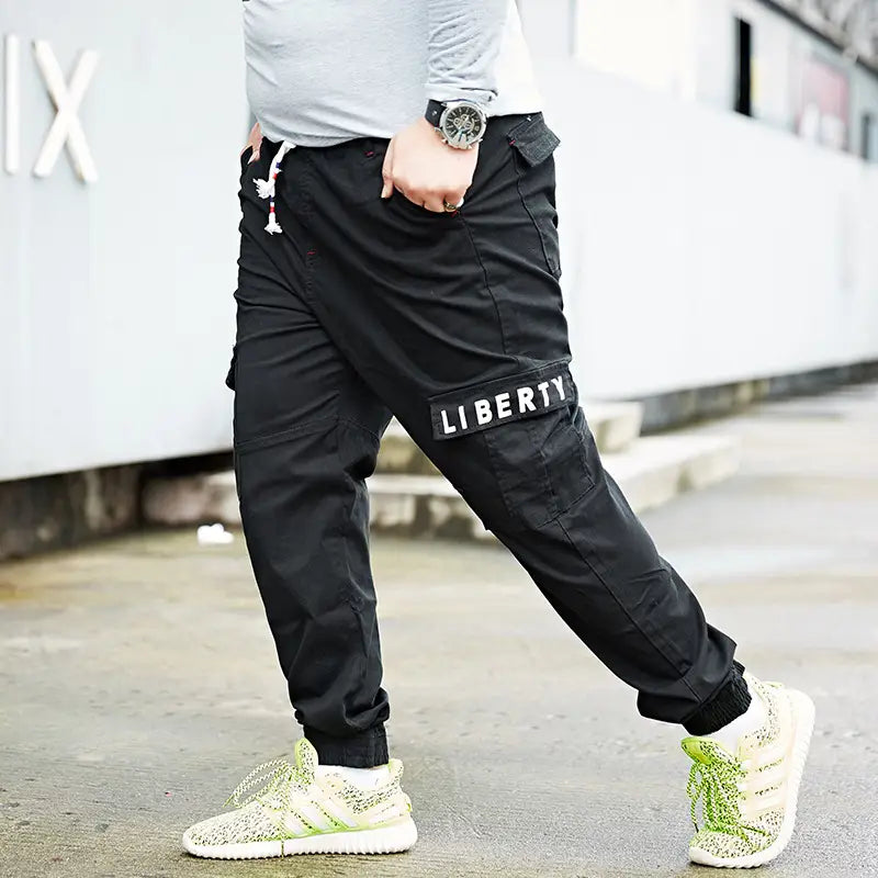 Four seasons elastic elastic elastic waist corset pants for men