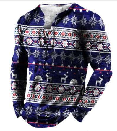 European And American Sports Long Sleeved Men’s Print