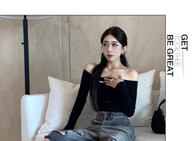 Gradient Color Big Ripped Hot Girl Wide Leg Jeans For Women