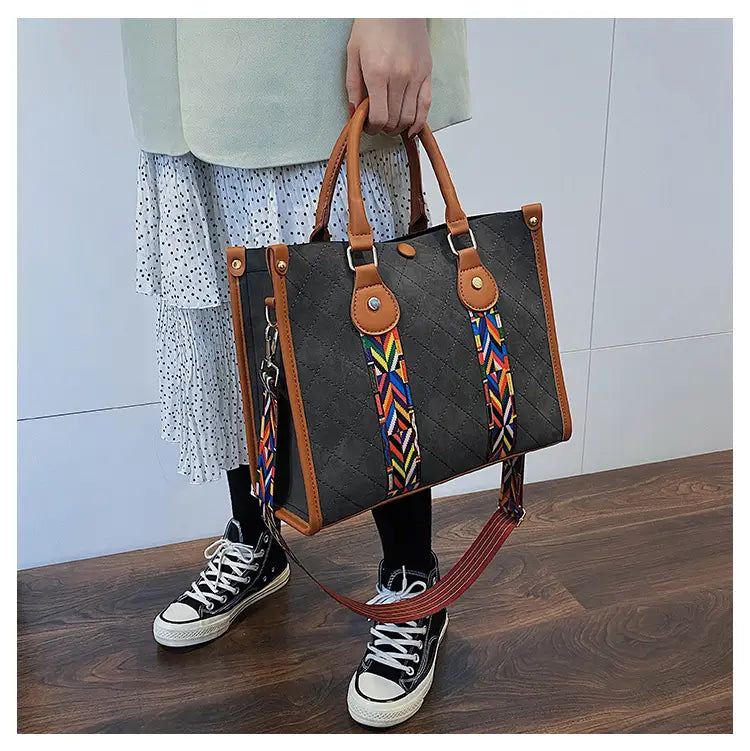 Unleash Luxury Cowhide Shoulder Strap Style