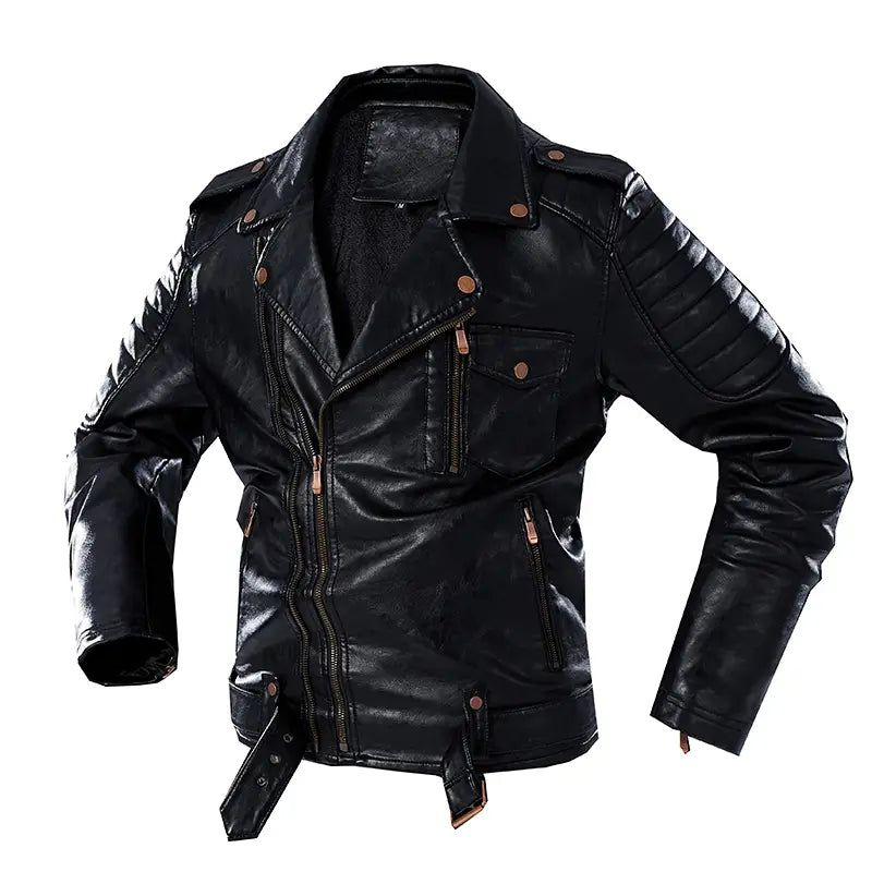 Large Size Men’s Suit Parker Leather Jacket