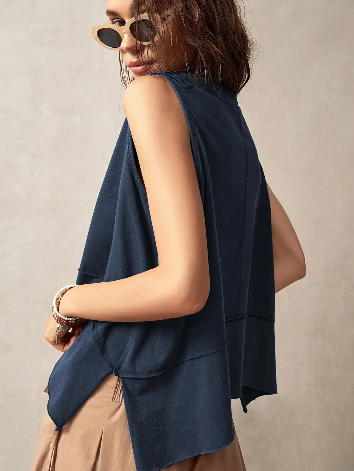 Summer Irregular Loose-fitting Sleeveless Shirt