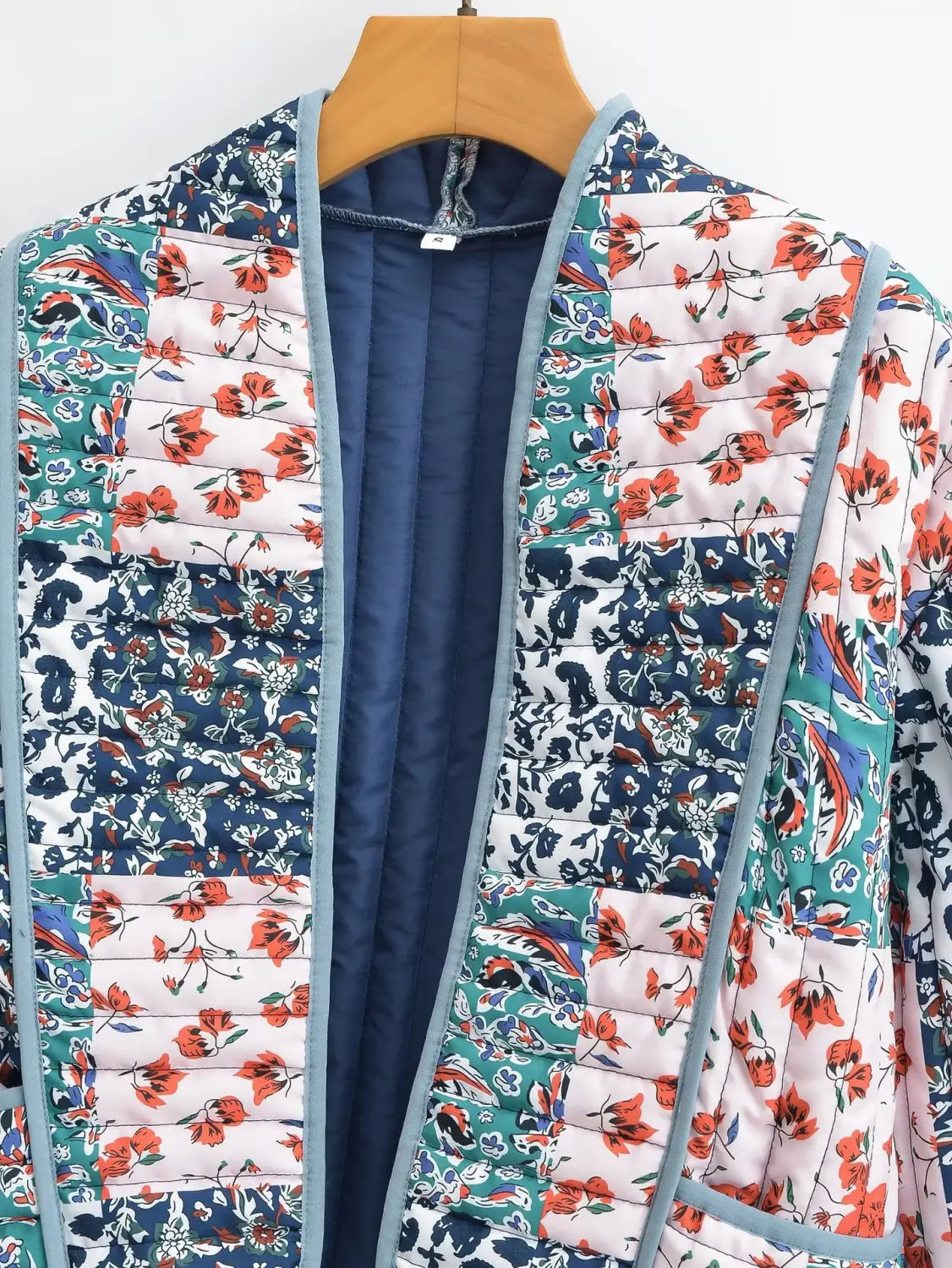 Women’s Fashionable Printed Loose Leisure Short Cotton-padded Coat