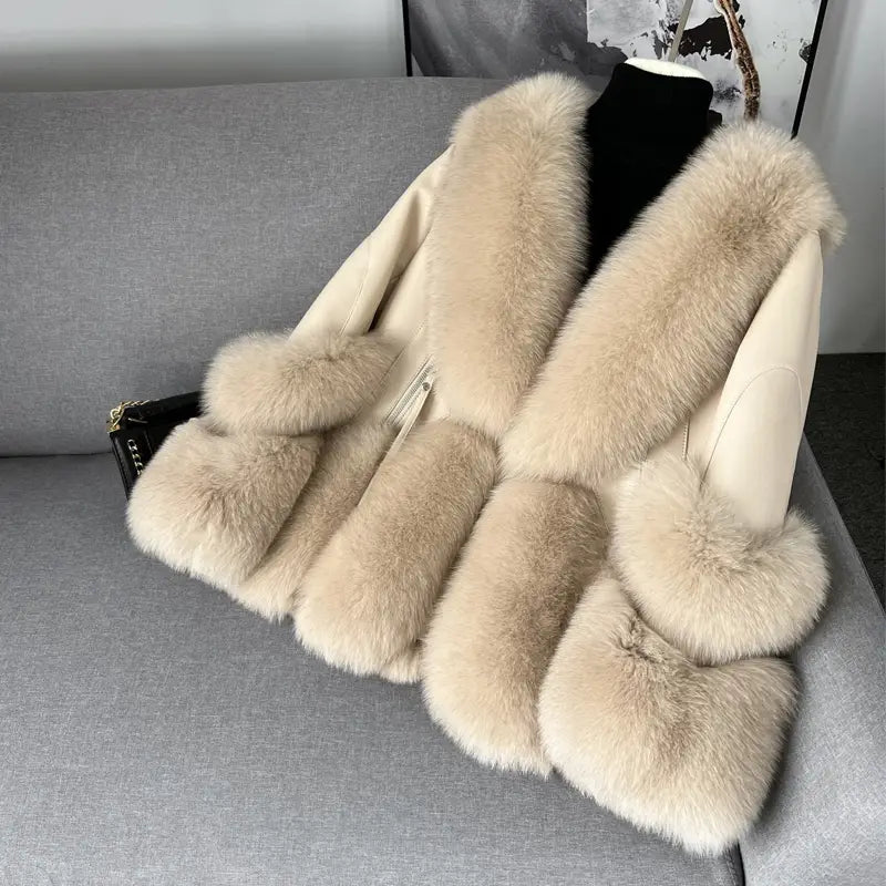 Women’s Fur Coat A Young Down Jacket Thickened To Keep Warm