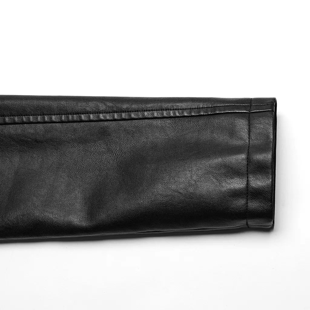 Women’s Dark Sweet Cool Short Leather Coat