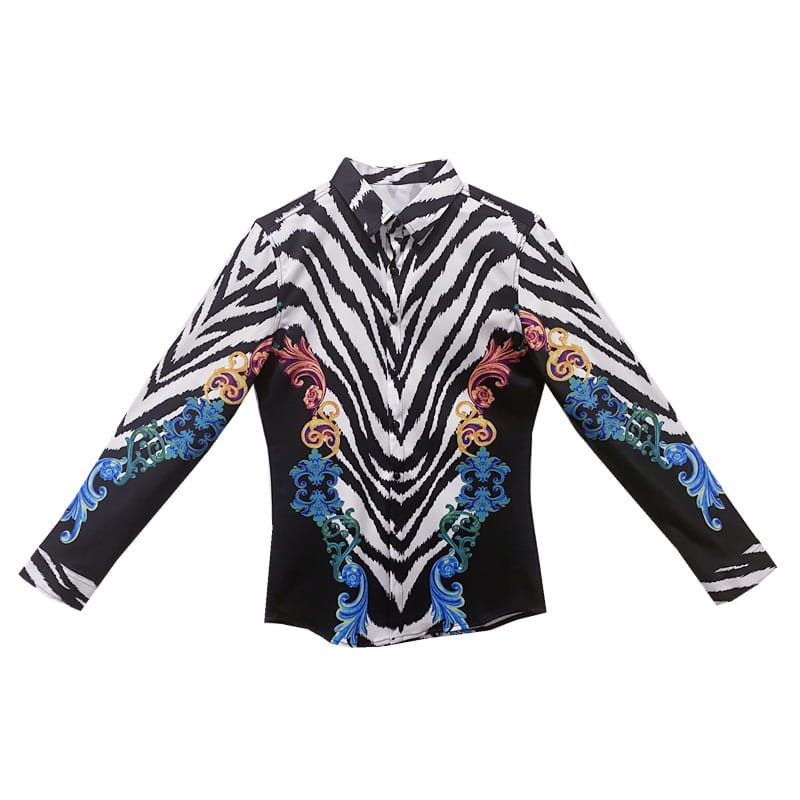 stripe print shirt
