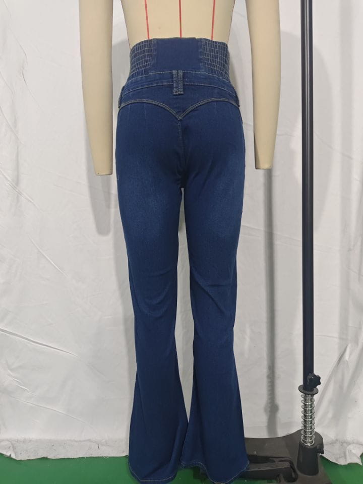 Women’s Stretch Button Denim Pants