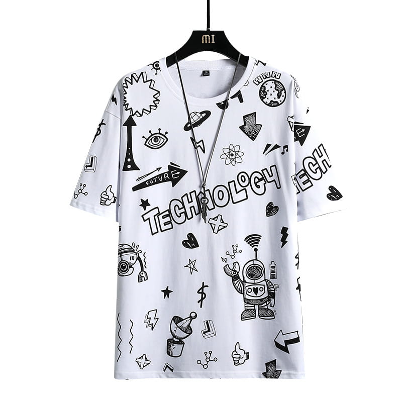 Men’s Teenage Fashion Trendy Short Sleeve T-shirt