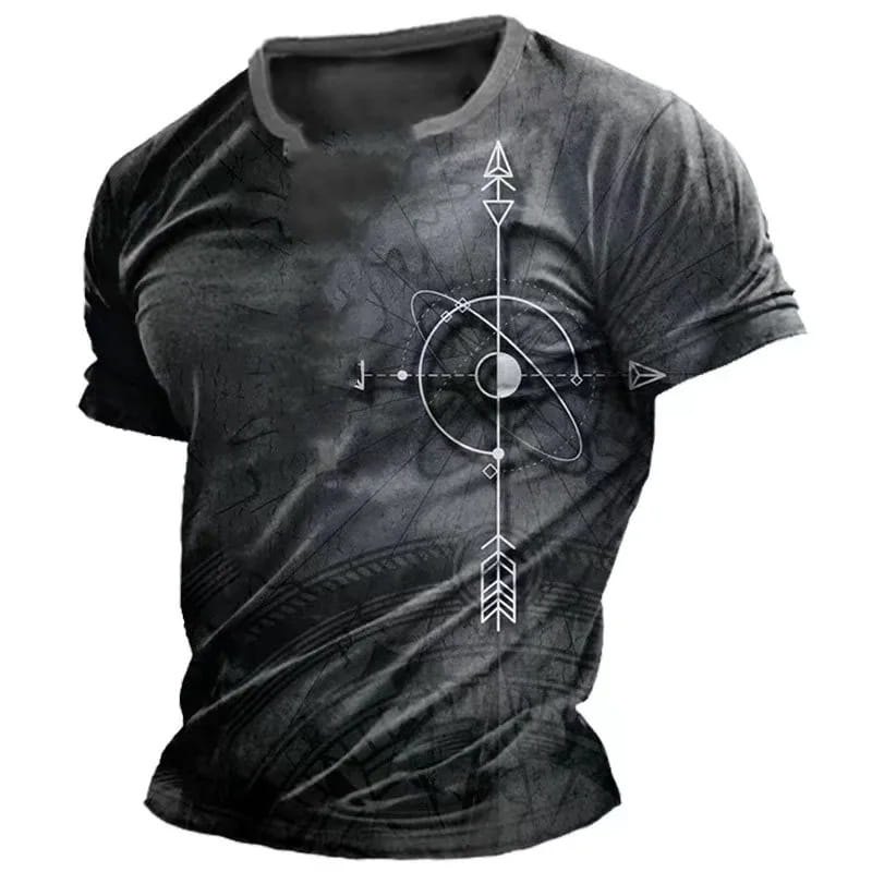 Men’s Casual Loose Short Sleeves T-shirt Round Neck