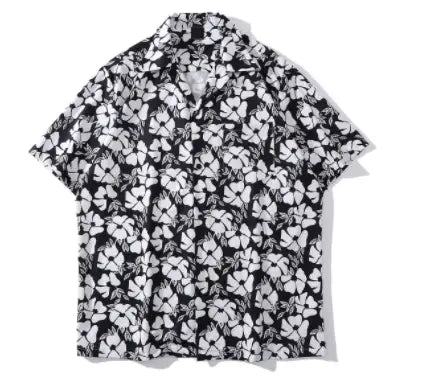 Colorful Print Shirt Unisex Loose Rock