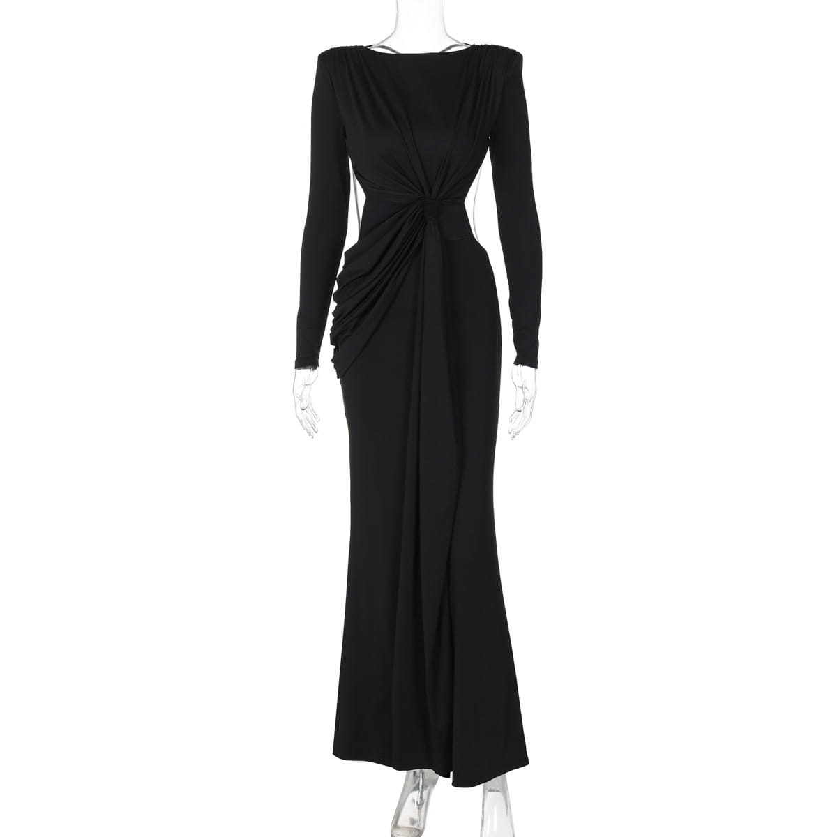 Women’s Sexy Hot Girl Back Hollow-out Slim-fit Long Sleeve Dress