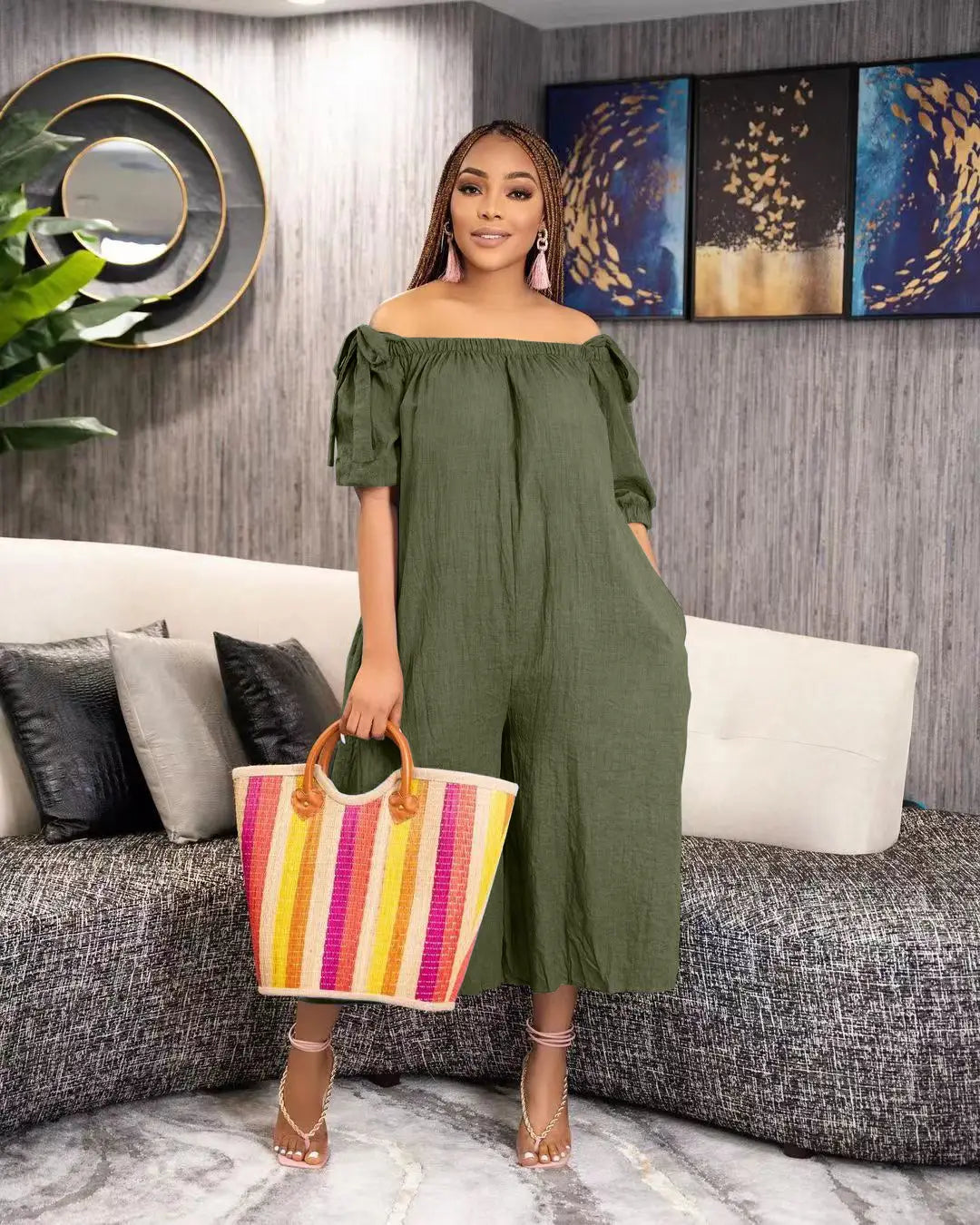 Summer Loose Casual Loose Cropped Jumpsuit