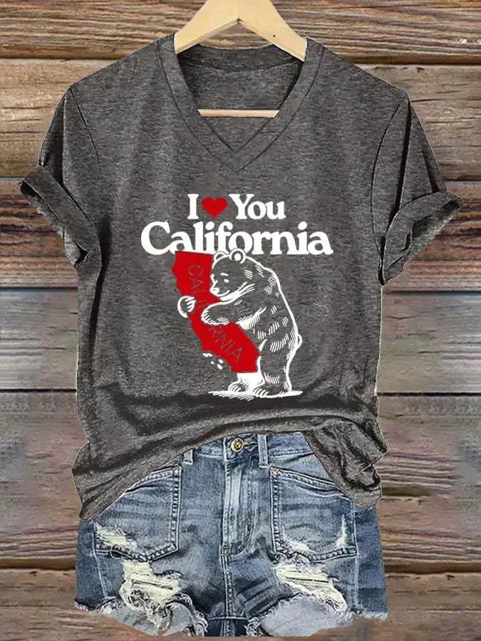 Women’s V-neck Polyester T-shirt