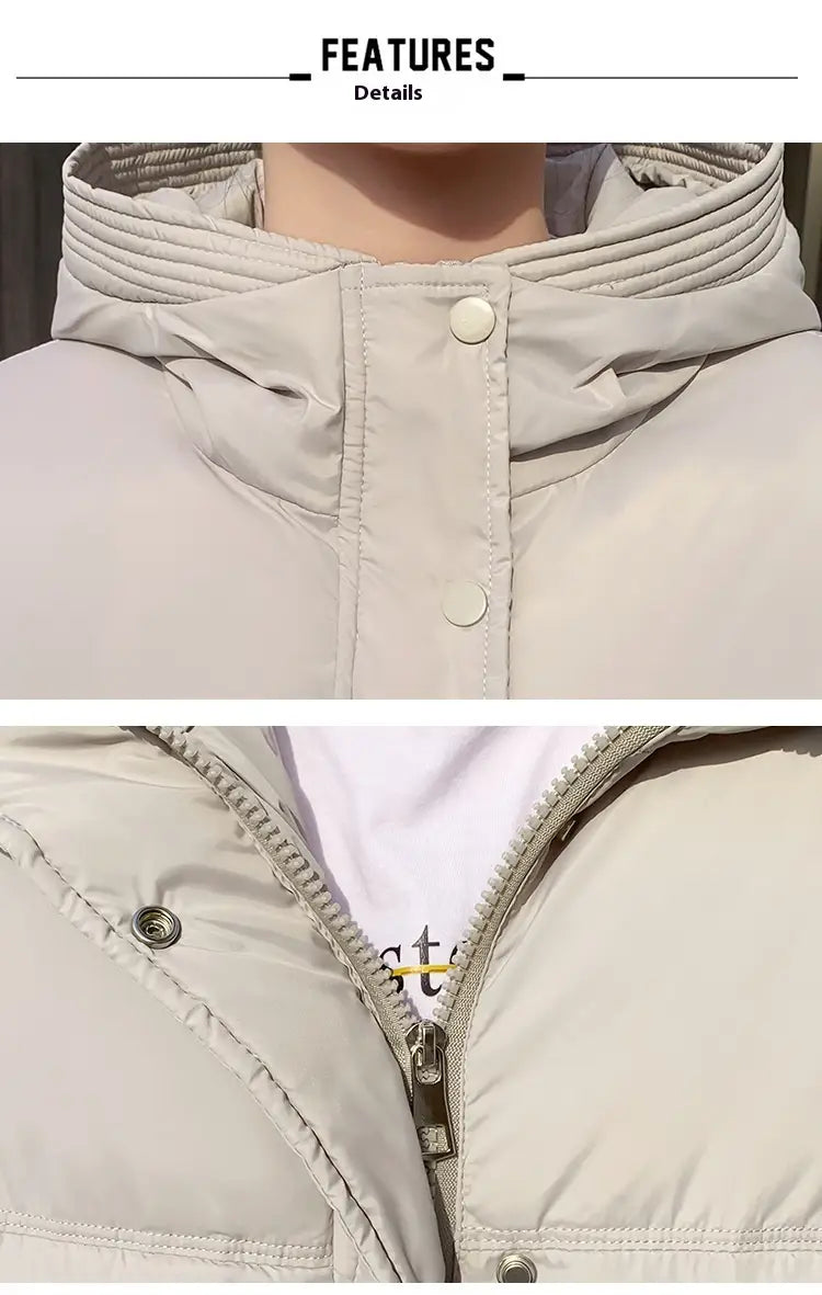 Women’s Simple Casual Hooded Short Down Jacket