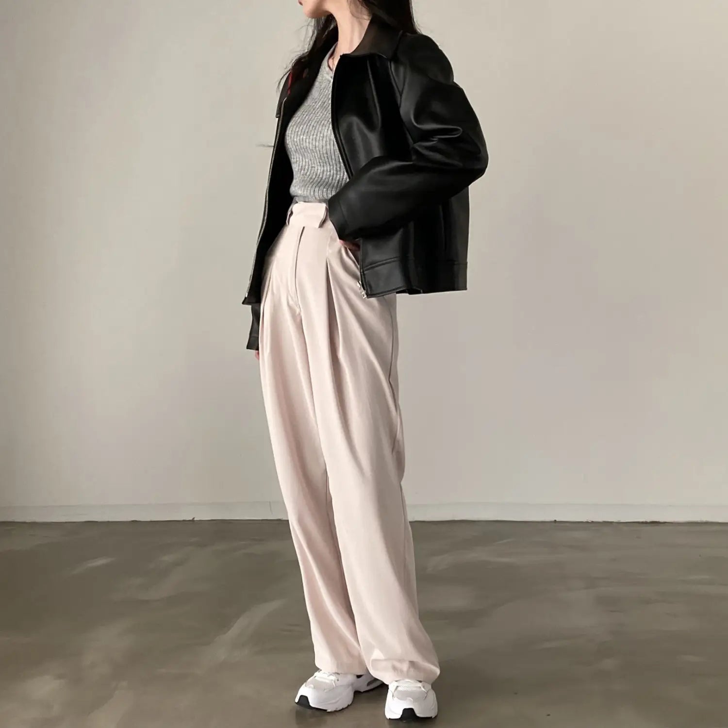 Handsome Cool Girl Versatile Motorcycle Jacket
