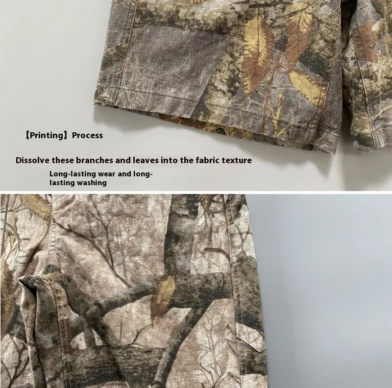 Heavy Dead Wood Branch Camouflage Shorts Men’s Maple Leaf Shorts