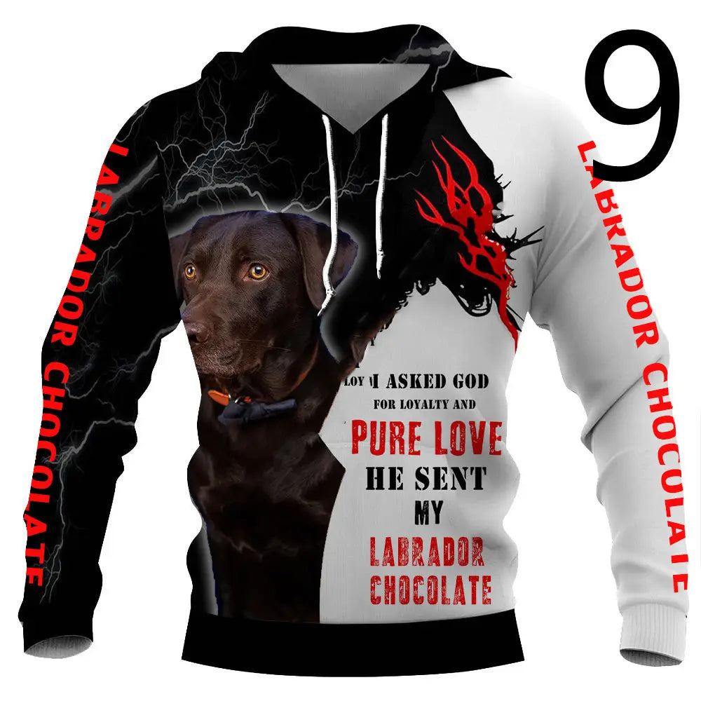 Thin 3D Digital Printing Hooded Sweatshirt