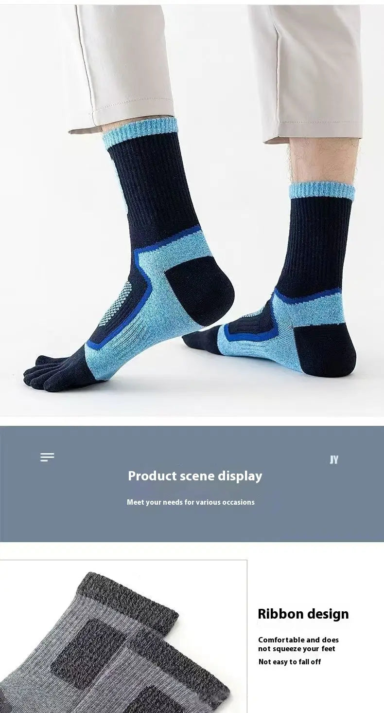 Men’s Long Sports Sweat-absorbent Cotton Socks