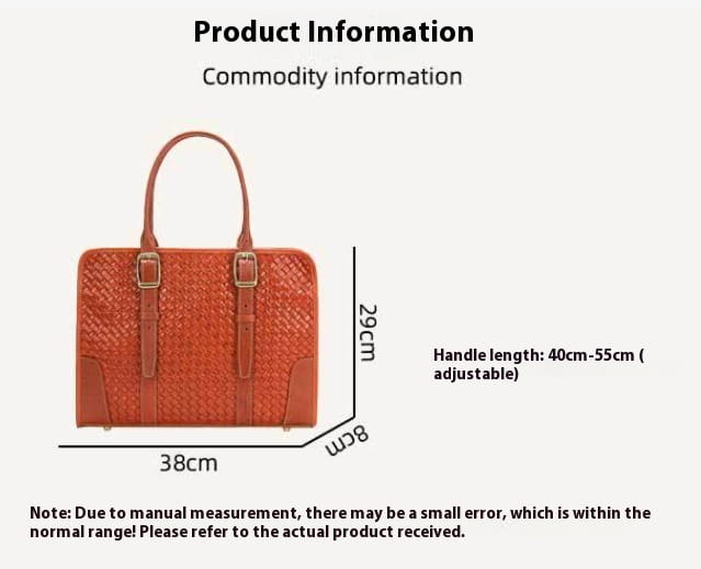 Women’s Hand-woven Handbag Vegetable Tanned Full-grain Leather Cowhide