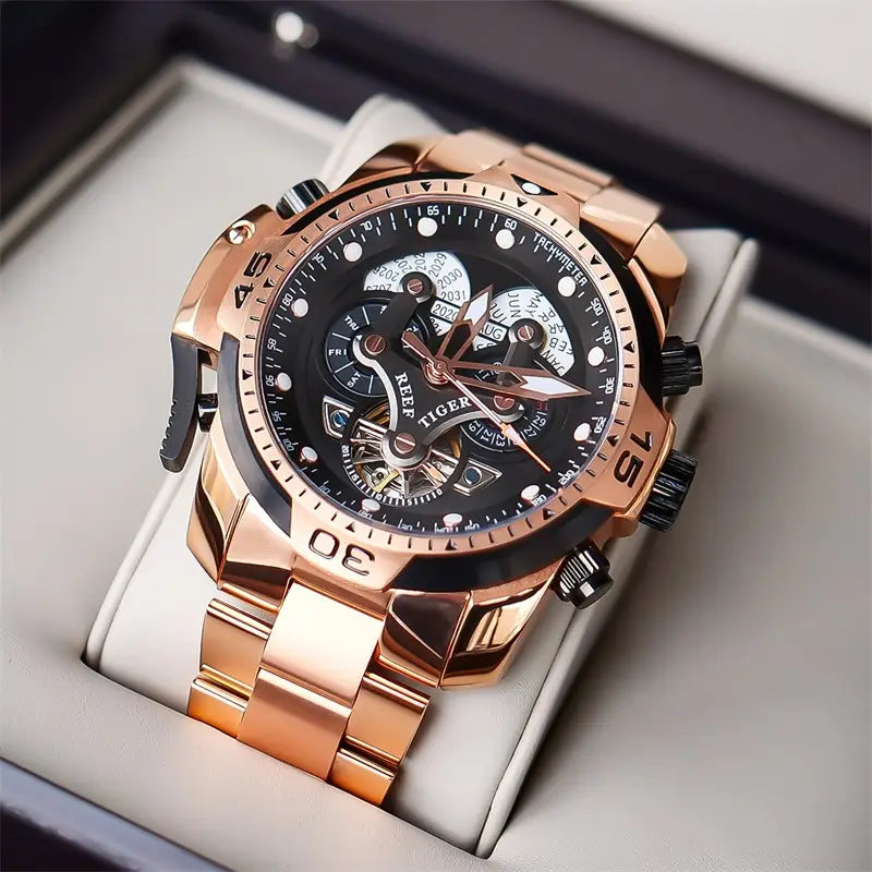 Rose Gold Steel Strip Dream in Blue Black