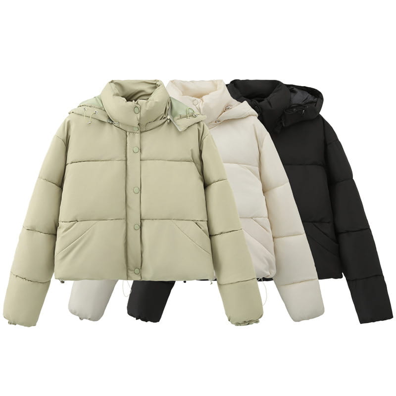 Pure Color Cotton Bread Coat Casual Loose Jacket