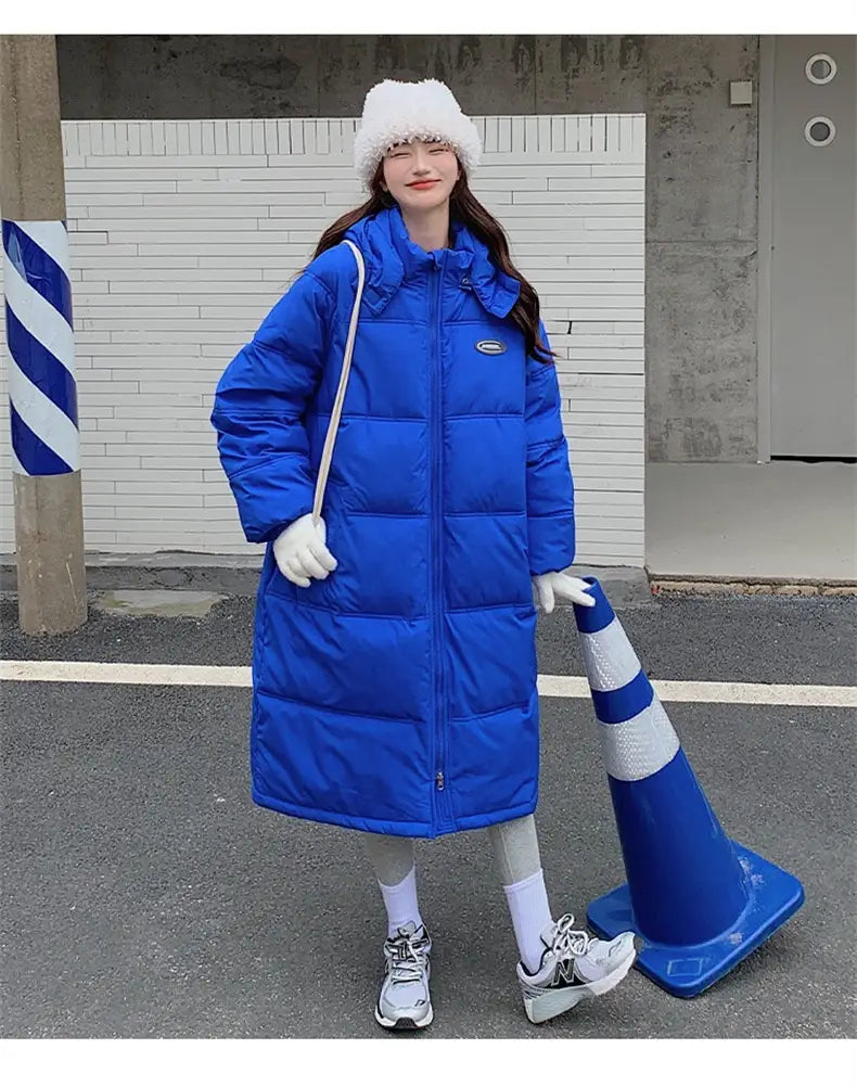Women’s Mid-length Loose Overknee Thickened Cotton Padded Coat