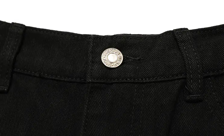 European And American Hip-hop Layered Straight-leg Jeans
