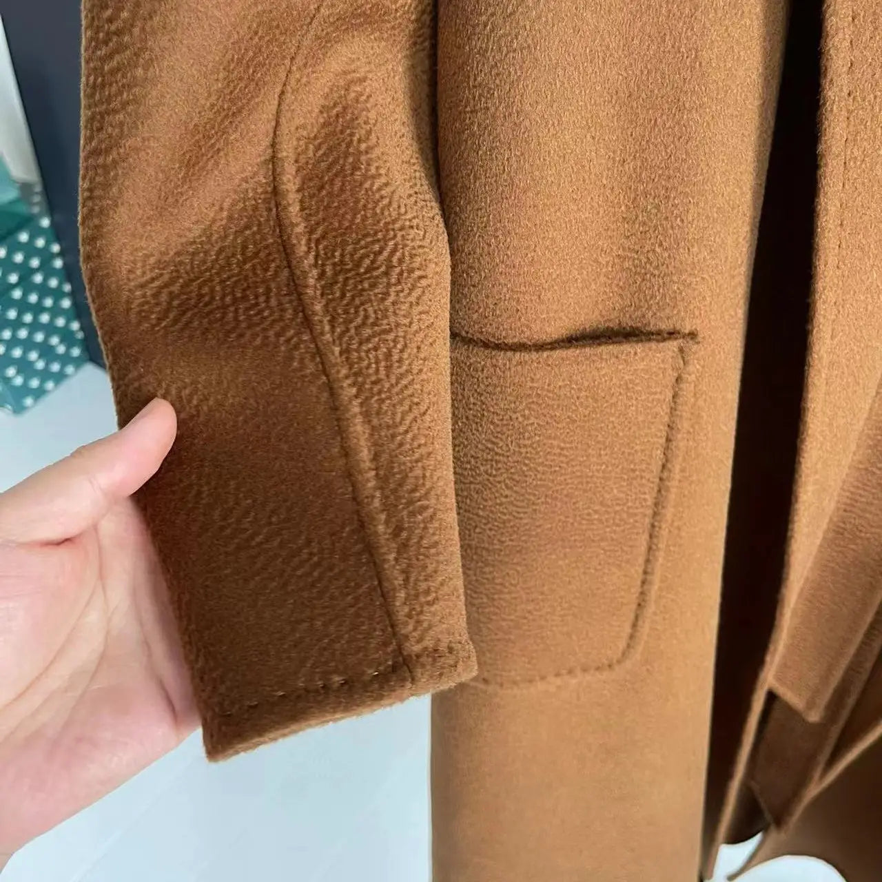 Double-sided Corrugated Cashmere Coat