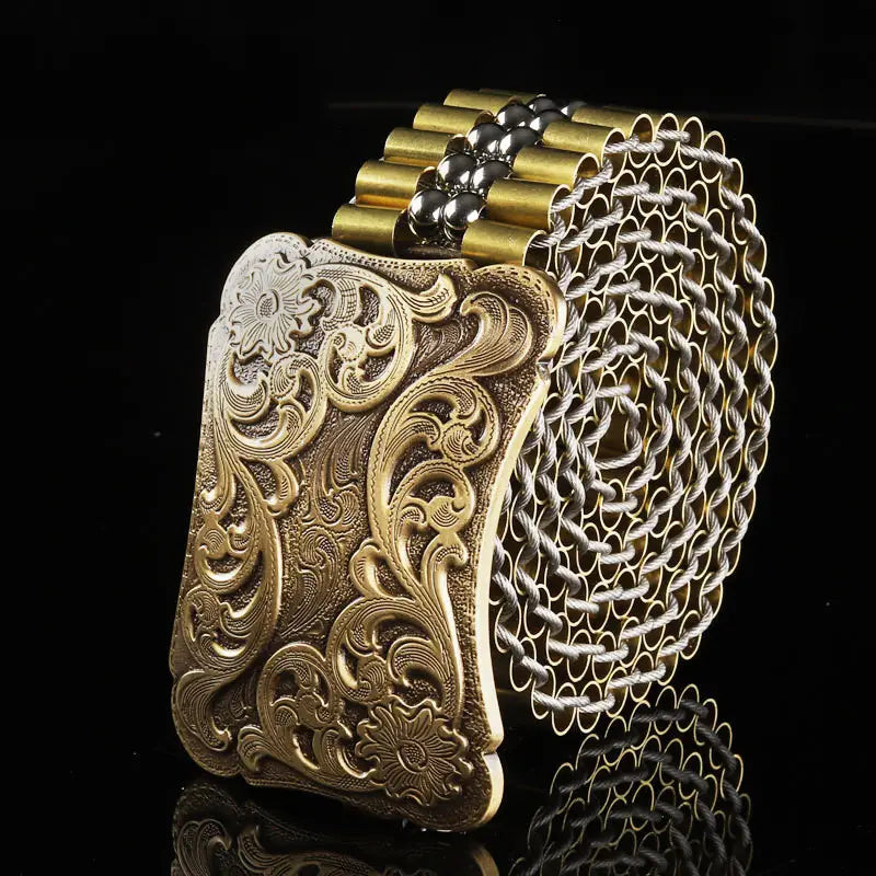 Men’s Stainless Steel Self-defense Belt With Smooth Buckle