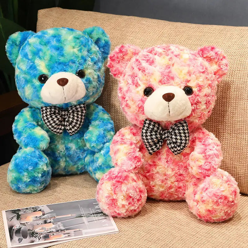 Valentines Day Cute Rose Little Bear Doll Small Size Teddy Bear Doll Ragdoll Plush Toy