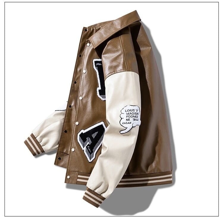 Men’s Lapel PU Leather Jacket