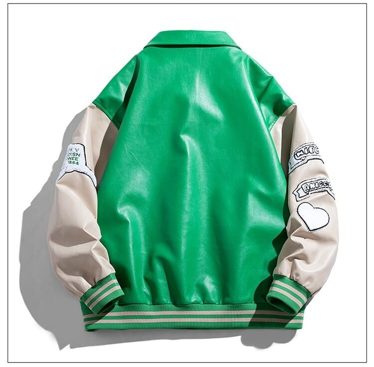 Men’s Lapel PU Leather Jacket
