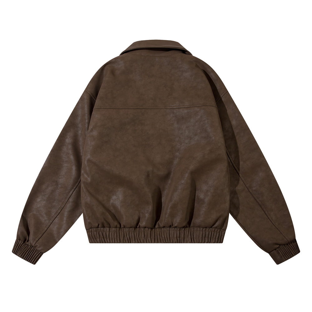 American Street Hip Hop Casual Flying Motorcycle PU Leather Jacket