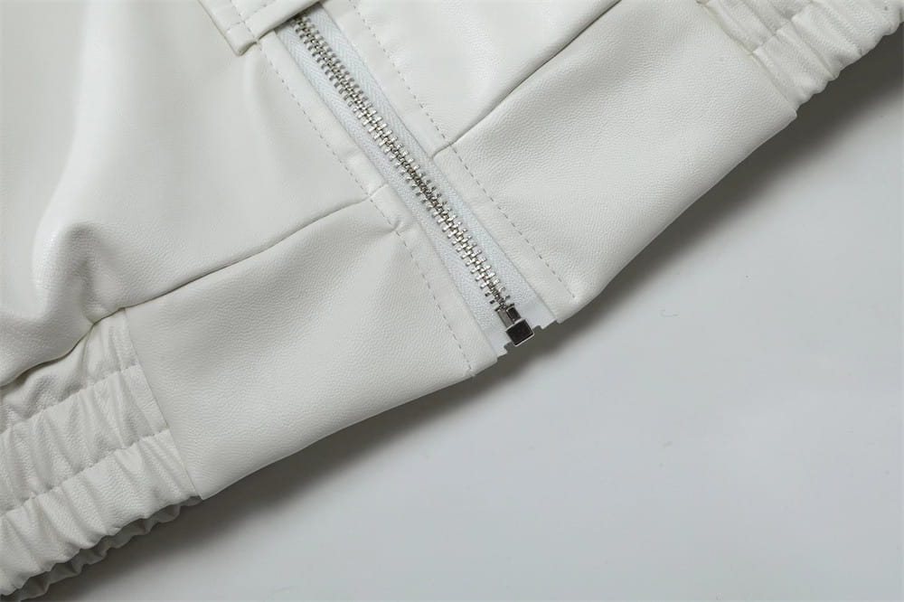 Lace-up Design Sense Motorcycle Clothing Leather Coat Men’s Rock Loose PU Leather Jacket