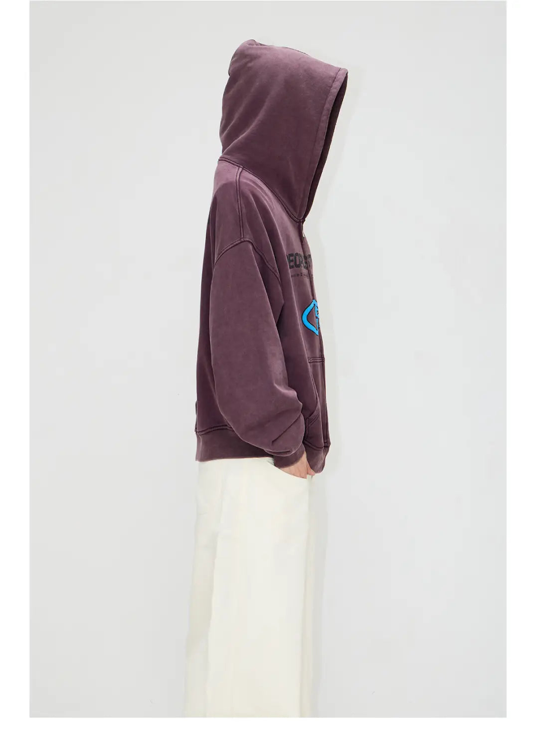 Embroidered 480g Heavy Washing Zipper Sweater