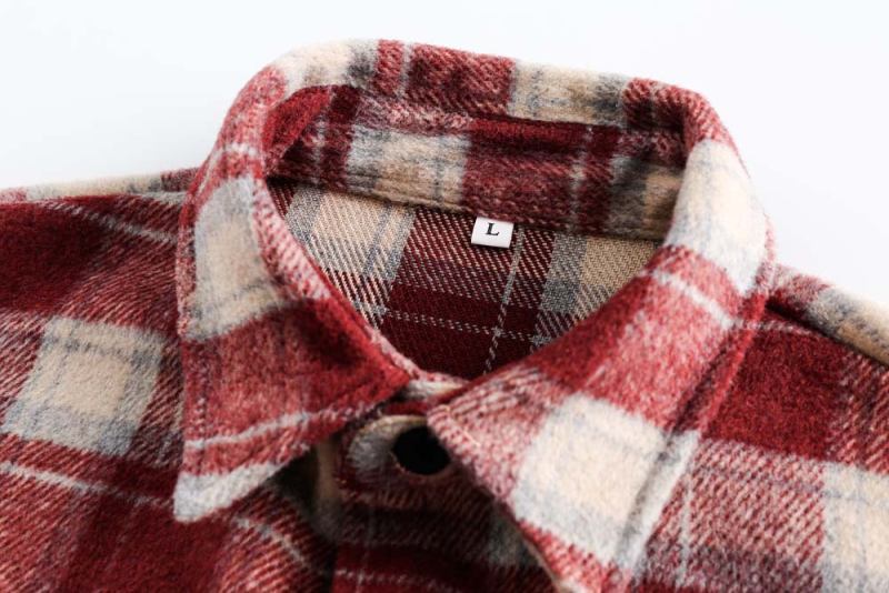 Brushed Thickened Plaid Shirt Coat Couple’s Shirt
