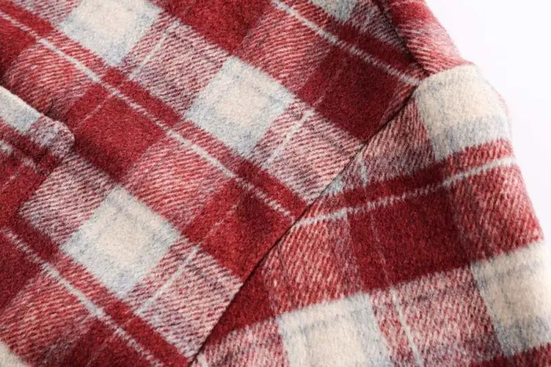 Brushed Thickened Plaid Shirt Coat Couple’s Shirt