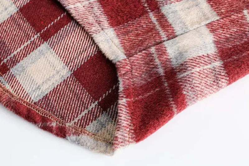 Brushed Thickened Plaid Shirt Coat Couple’s Shirt