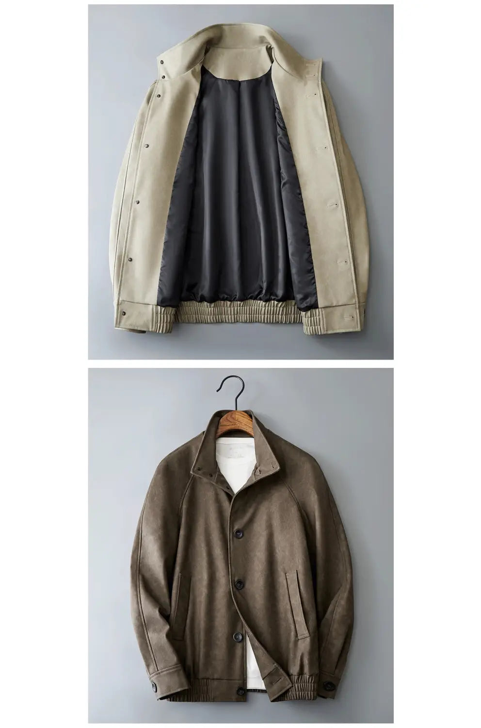 Casual Korean Retro Two-tone Men’s Coat