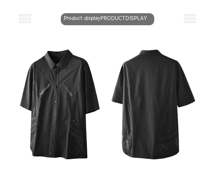 Outdoor Functional Shirt Lightweight Breathable Waterproof Short Sleeve