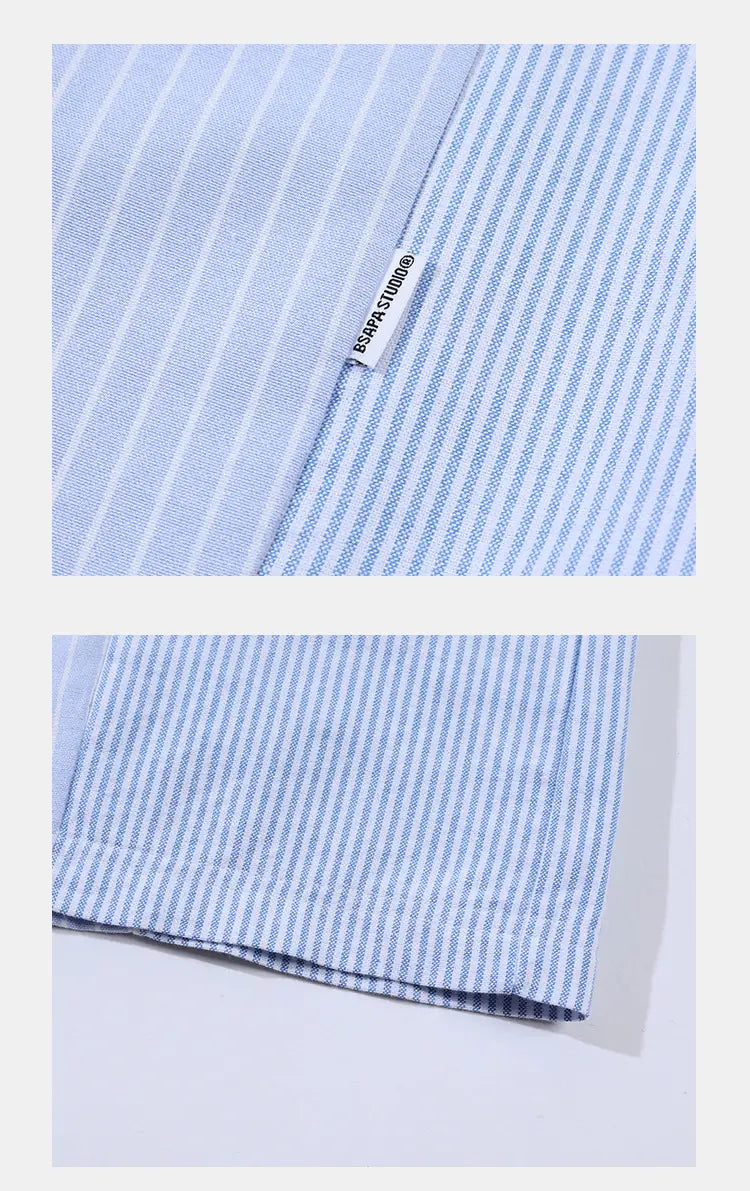 Striped Stitching Casual Shirt Couple