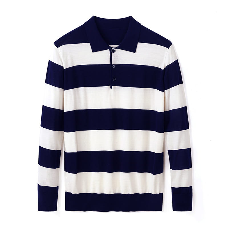 Men’s Fashion Casual Long Sleeve Jacquard Close-fitting Sweater