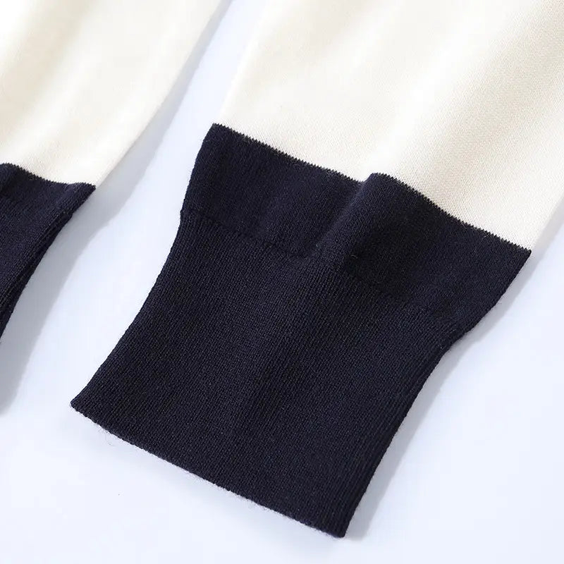 Men’s Fashion Casual Long Sleeve Jacquard Close-fitting Sweater