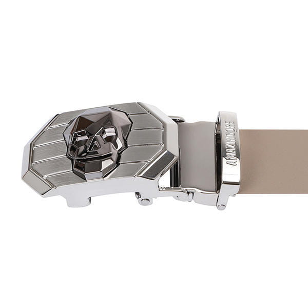 Korean Style Toothless Automatic Buckle Cowhide Belt